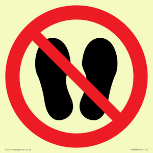 Do not step or stand here symbol only